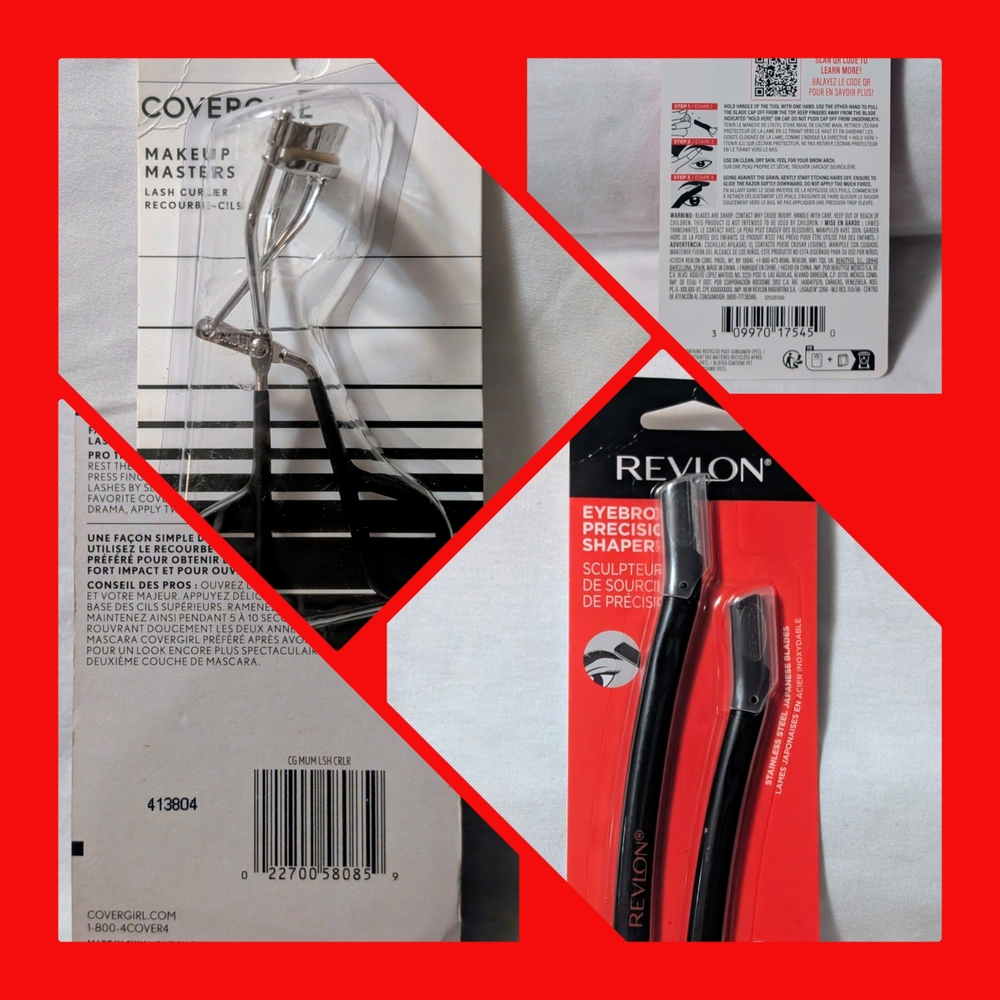 Revlon Eyebrow Precision Shaper and CoverGirl Lash Curler Set